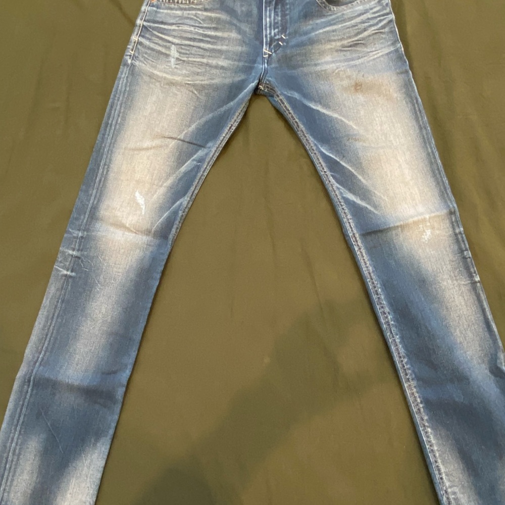 Diesel Men's Faded Blue Skinny Jeans